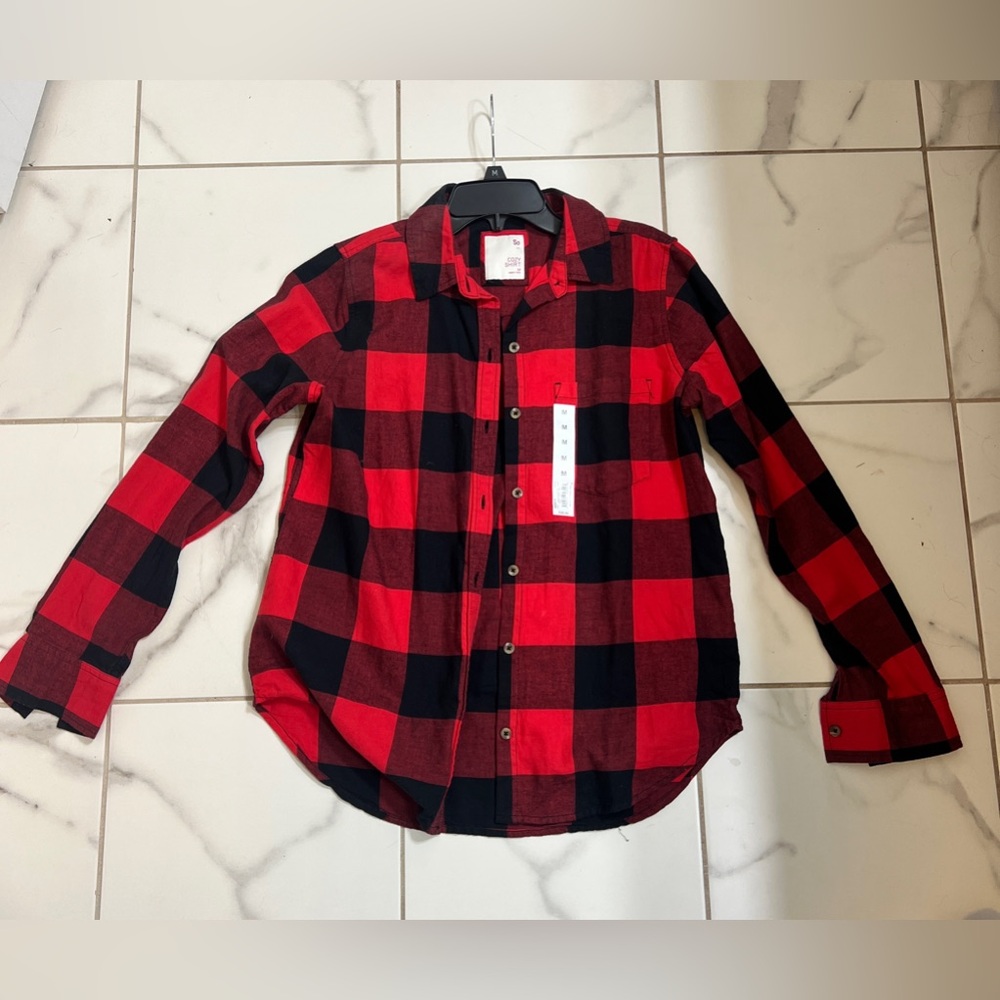 SO Cozy Red plaid Shirt size Medium
